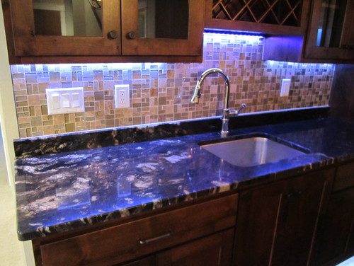 Titanium Granite Dark Cabinets Backsplash Ideas